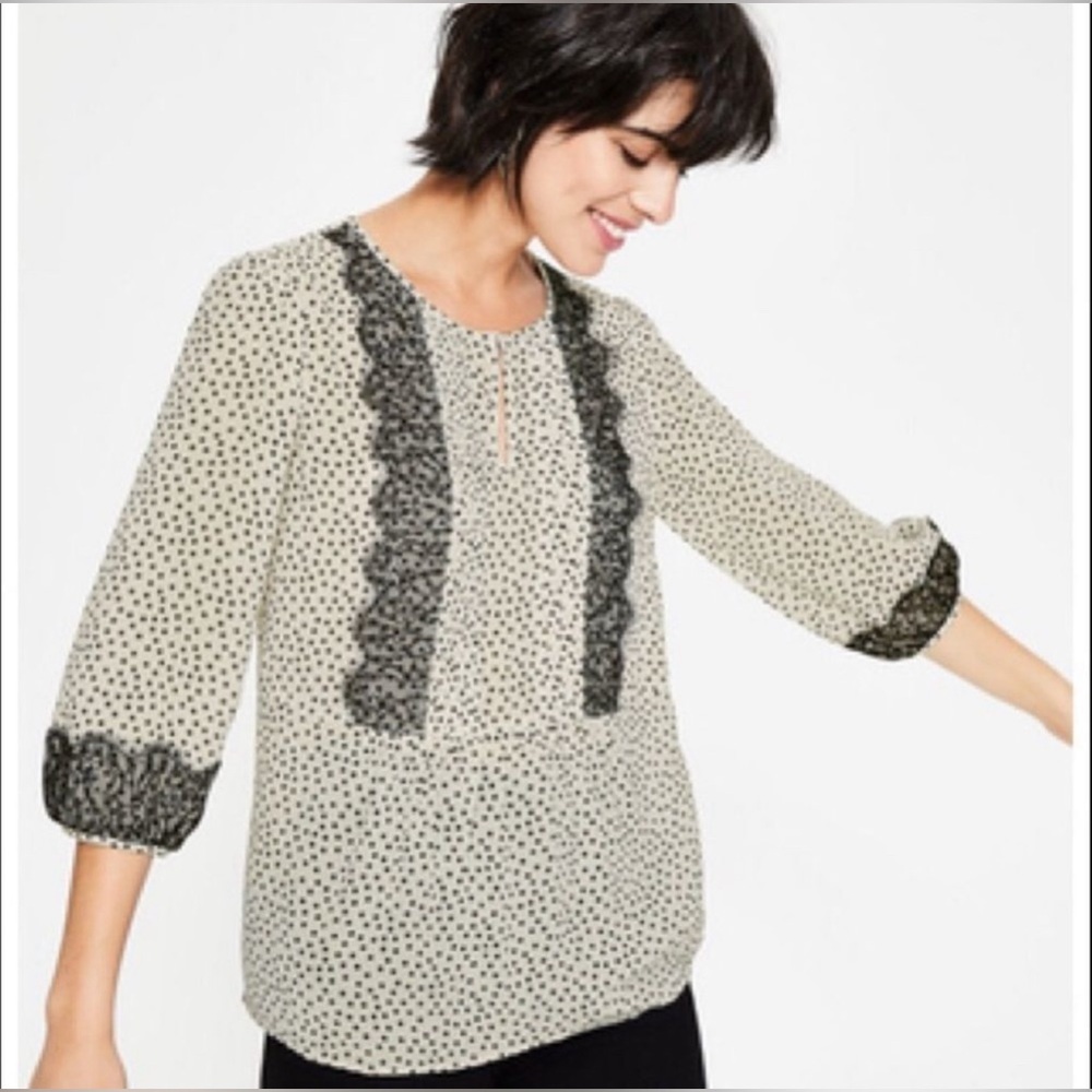 Boden Cynthia Scattered Spot Blouse